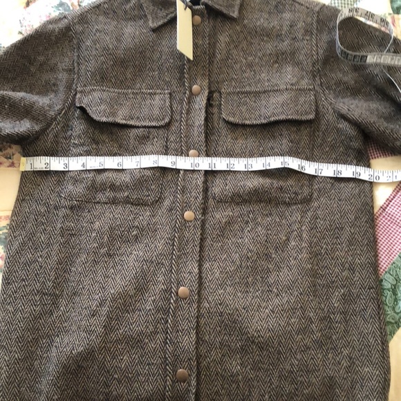 Ragdoll Wool Blended Herringbone Oversized Shirt Jacket - Picture 13 of 16